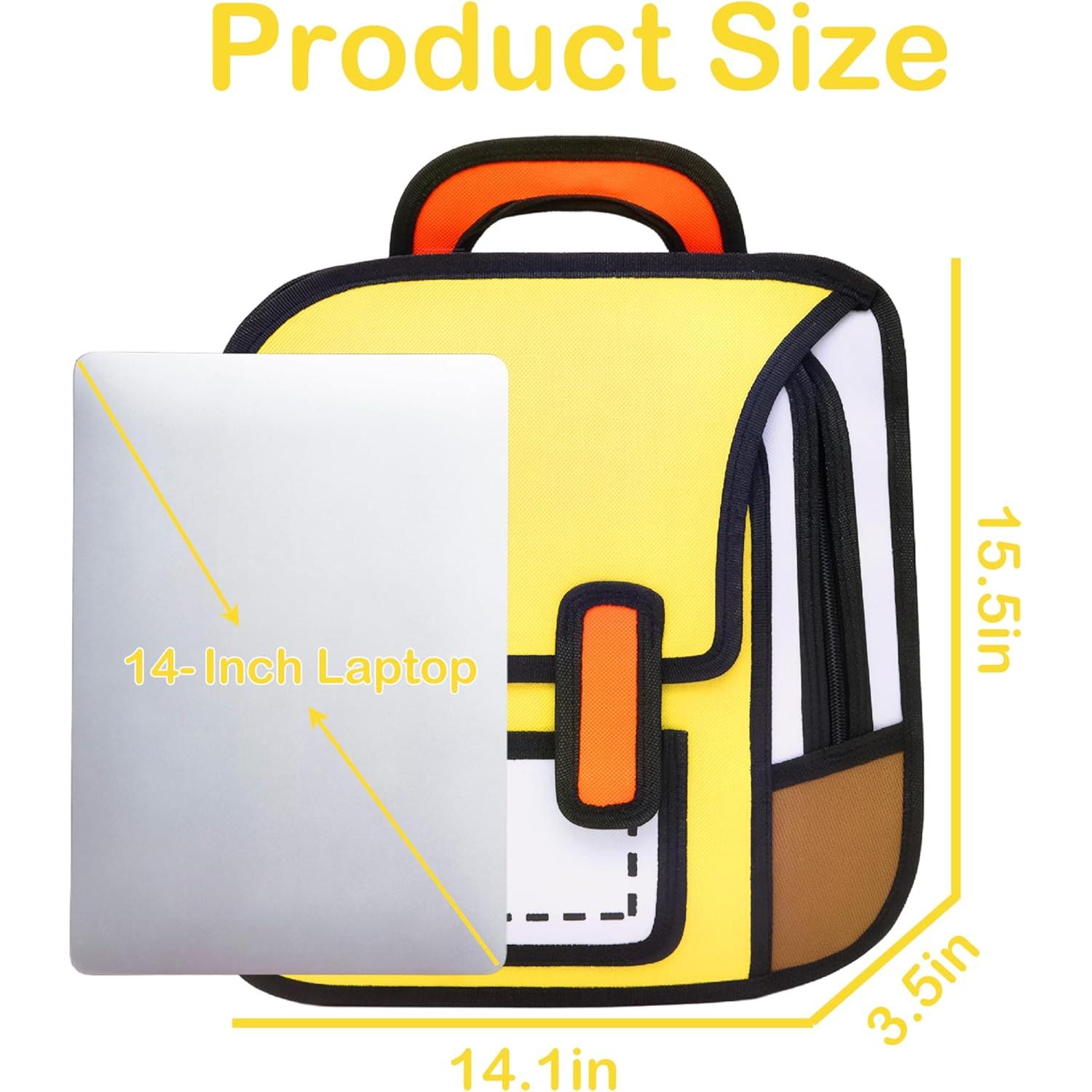 Mochila Kawaii Grande Amarilla para Niños 15L 39.4cm