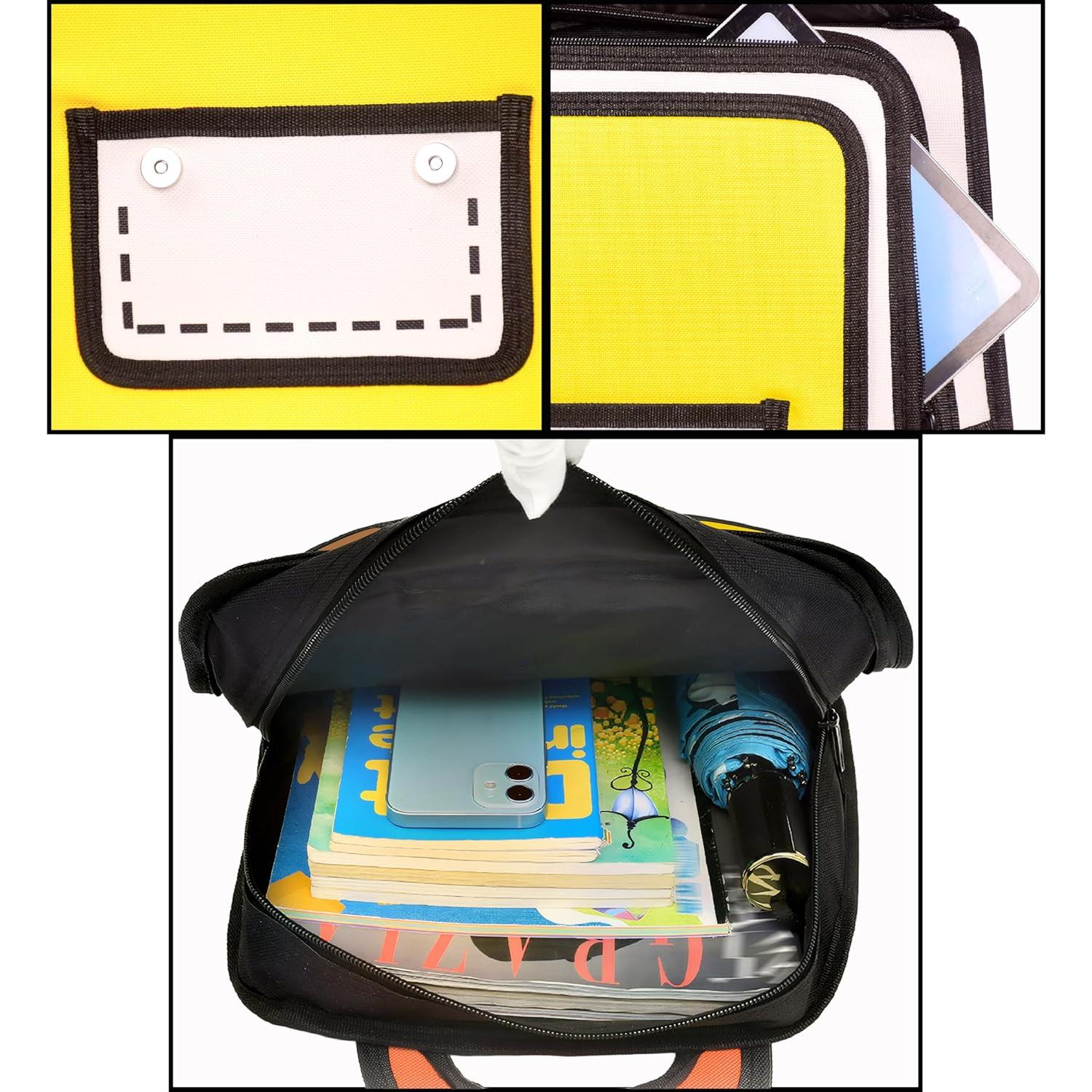 Mochila Kawaii Grande Amarilla para Niños 15L 39.4cm