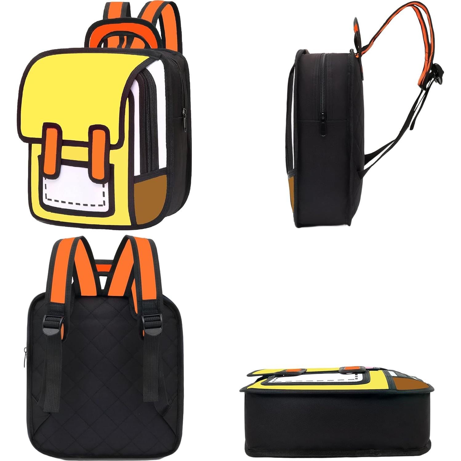 Mochila Kawaii Grande Amarilla para Niños 15L 39.4cm