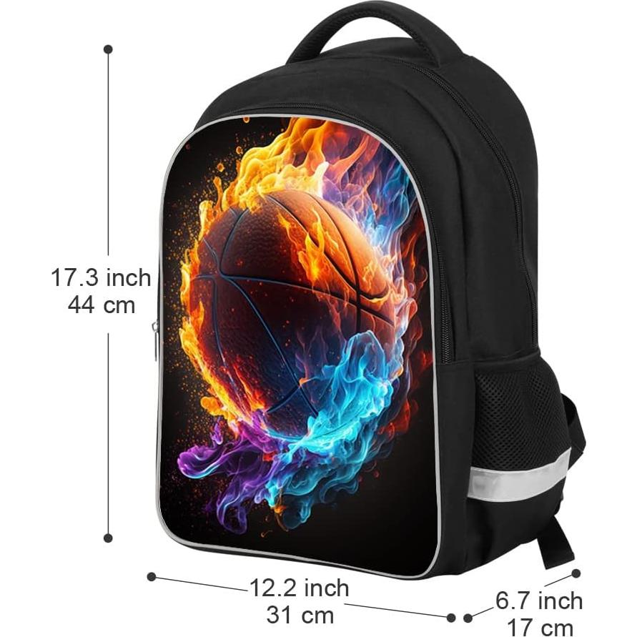 Mochila Escolar Baloncesto Niños 3D 43.94 cm Oxford