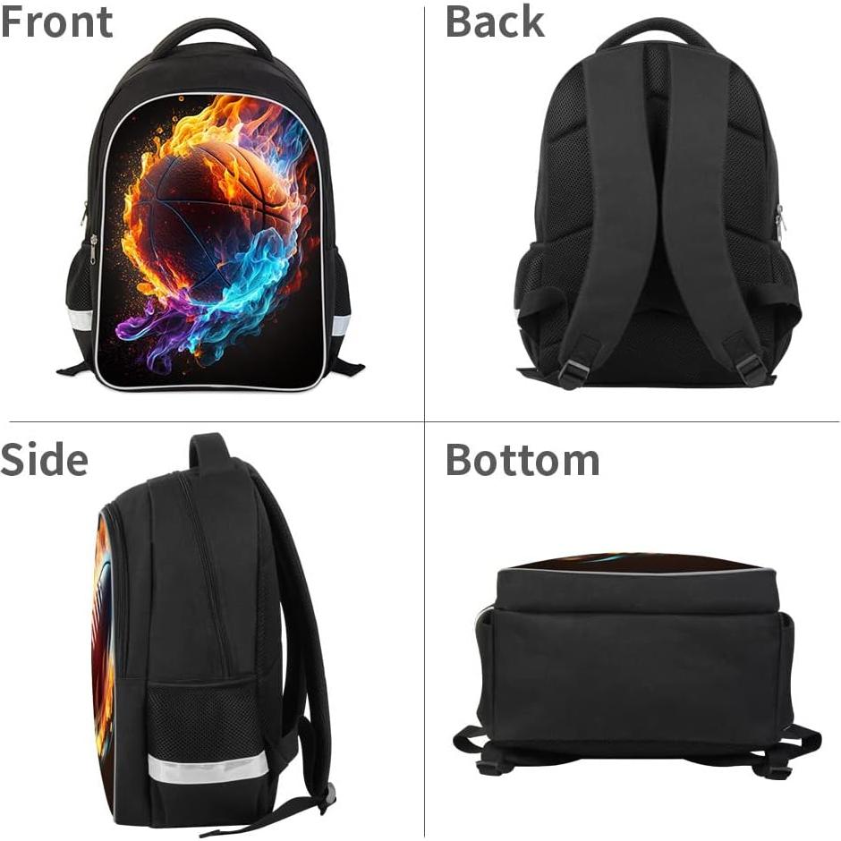 Mochila Escolar Baloncesto Niños 3D 43.94 cm Oxford