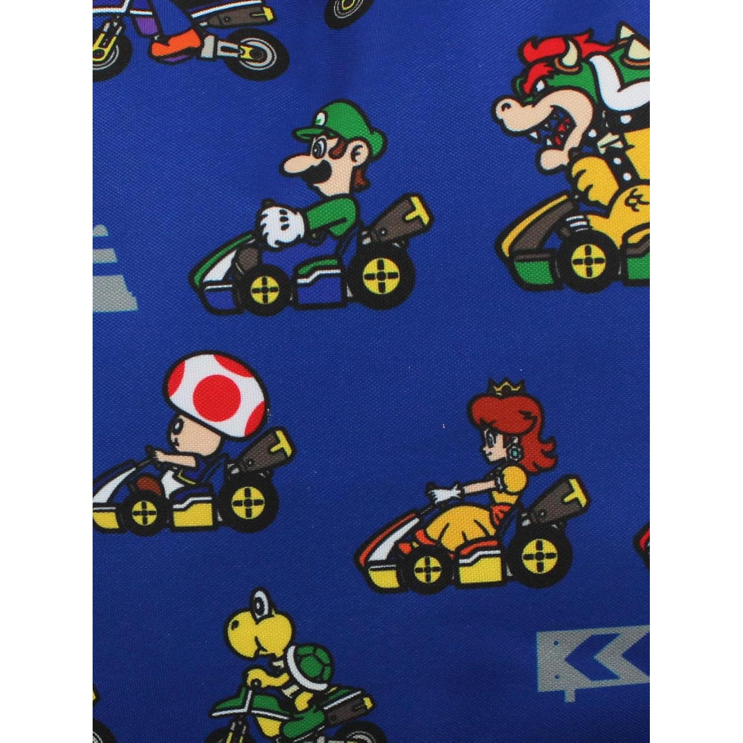 Mochila Escolar Mario Kart Azul 16 Pulgadas Niños Niñas