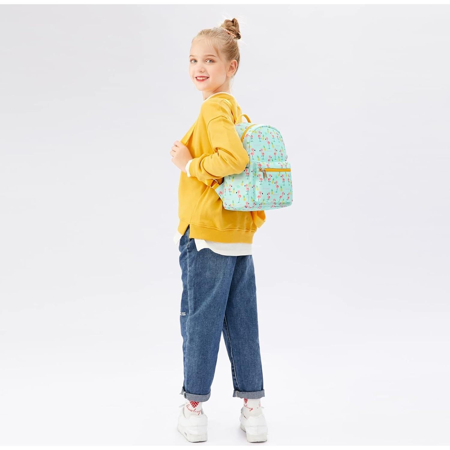 Mochila Pequeña Verde Cusangel para Niñas, Resistente al Agua