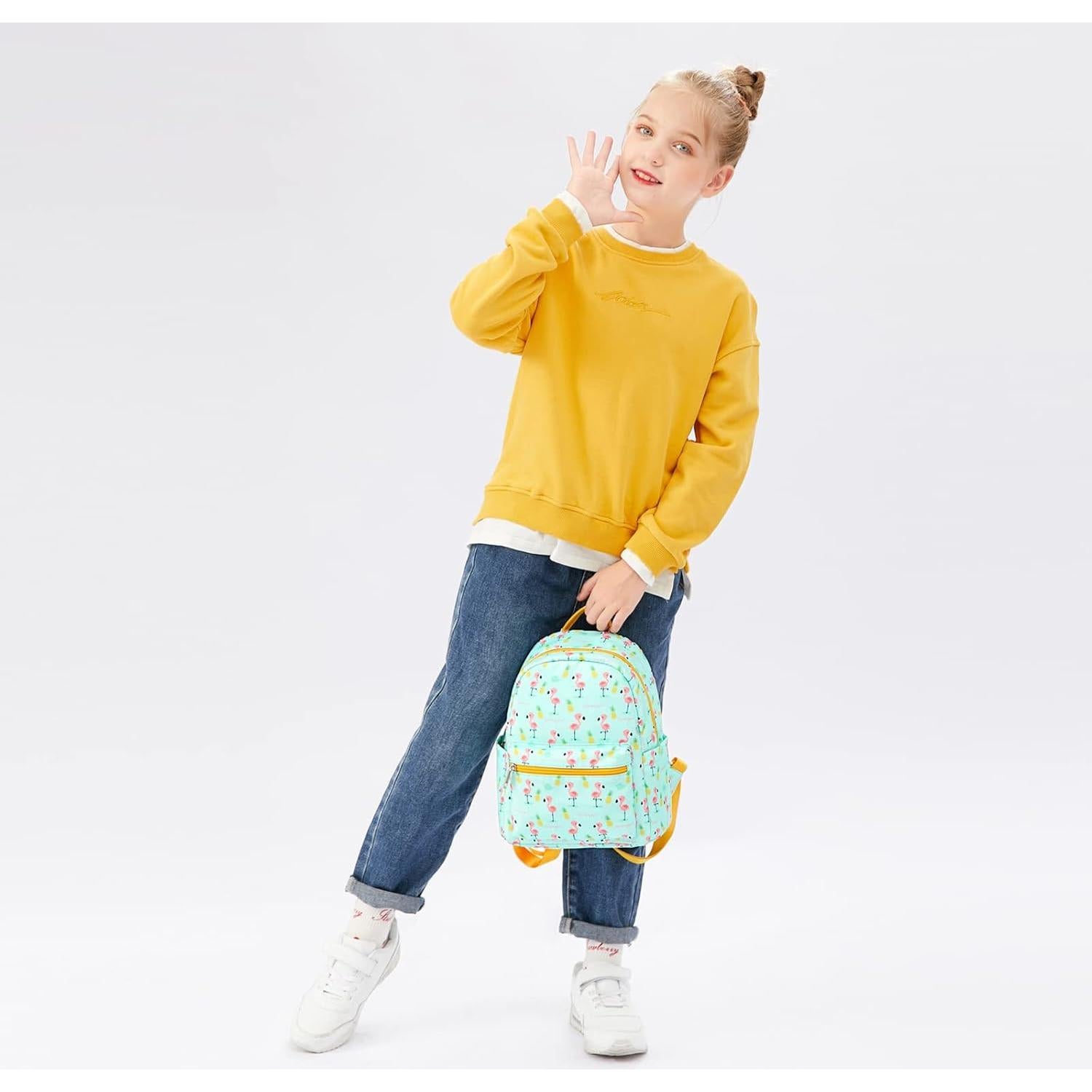 Mochila Pequeña Verde Cusangel para Niñas, Resistente al Agua