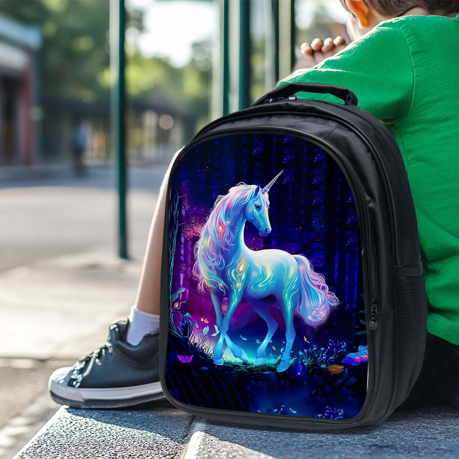 Mochila Escolar Unicornio Fuzawet 3 Piezas 40.6 cm