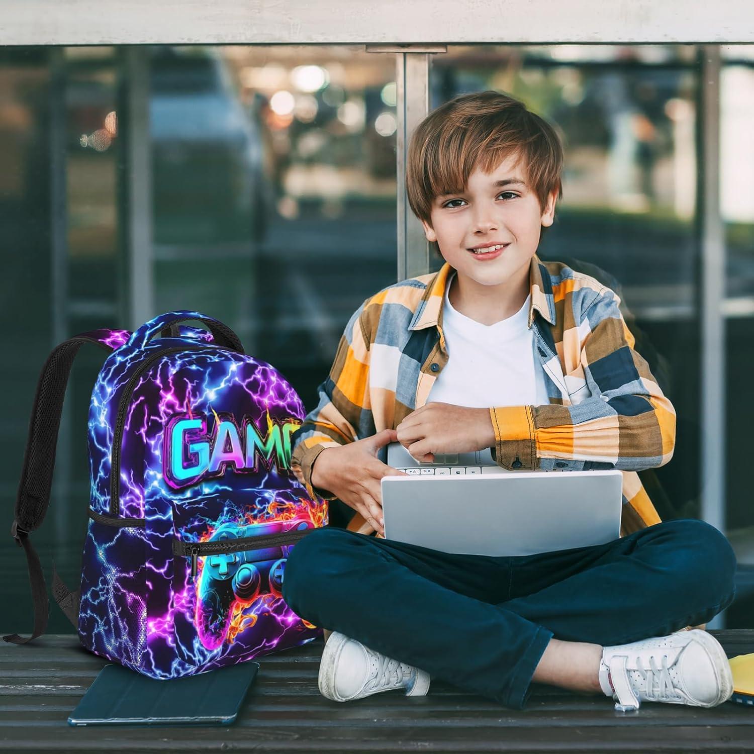 Mochila Escolar Niños Unisex Juego 40x29x20cm Resistente