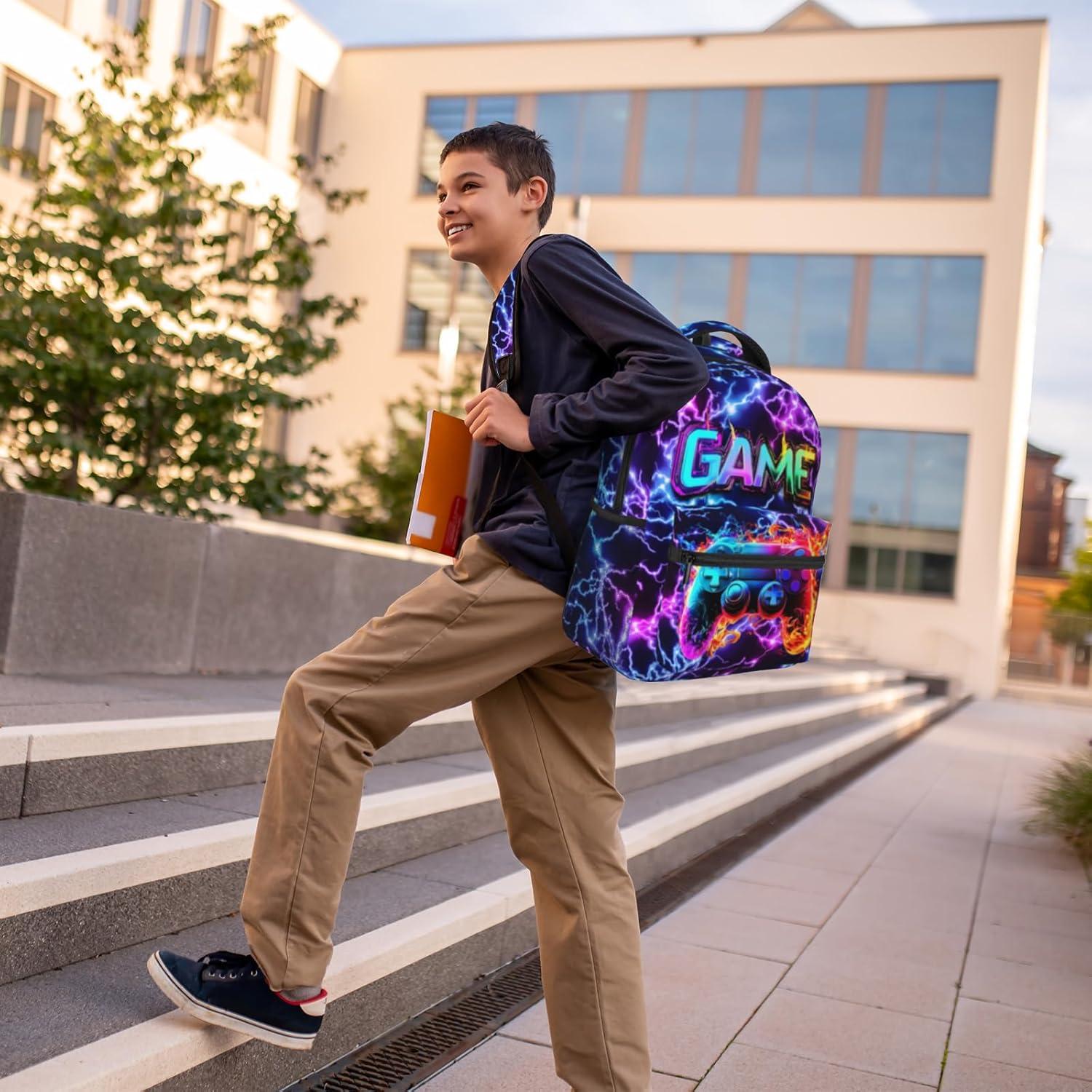 Mochila Escolar Niños Unisex Juego 40x29x20cm Resistente