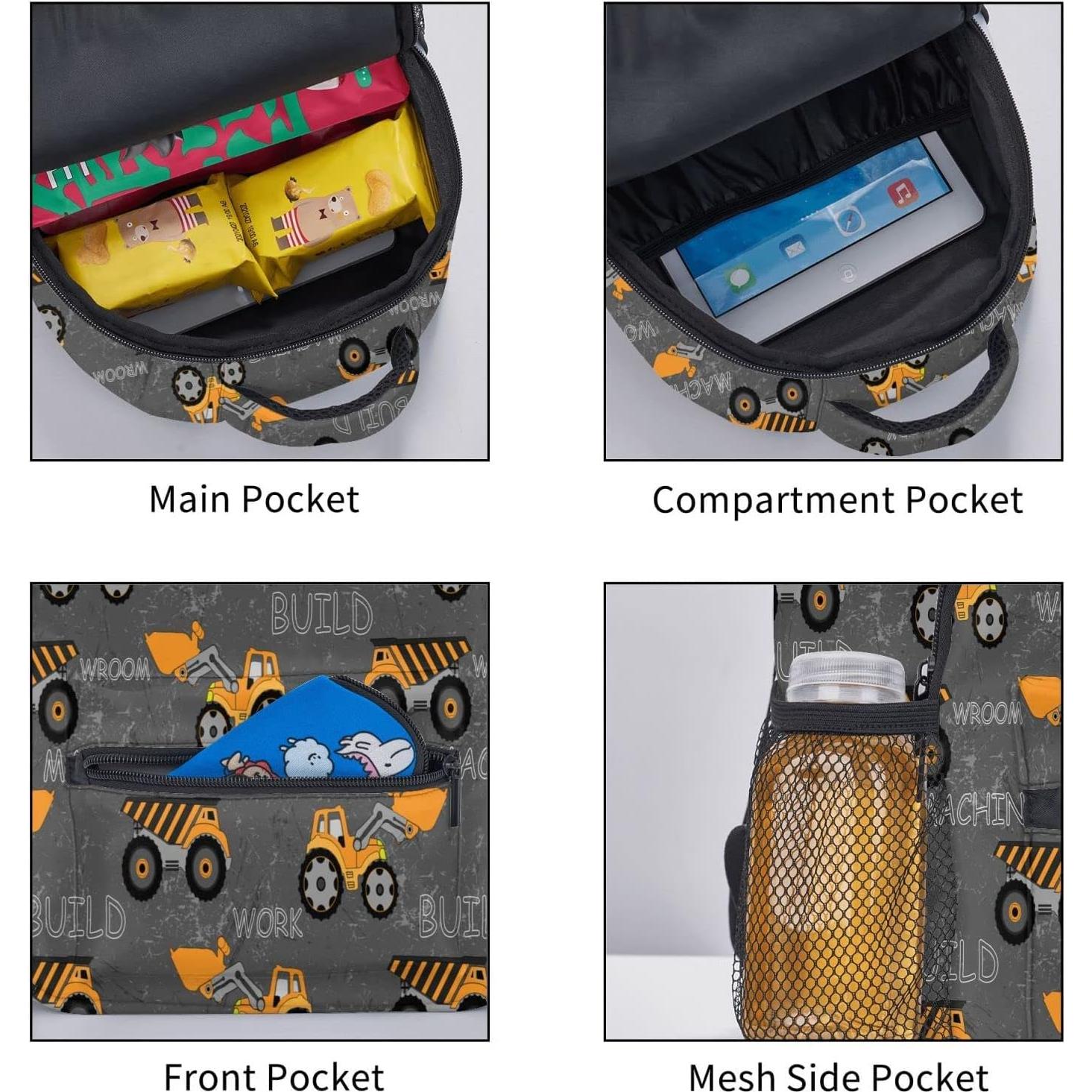 Mochila Infantil Impermeable Camión 34x29x20cm para Niños