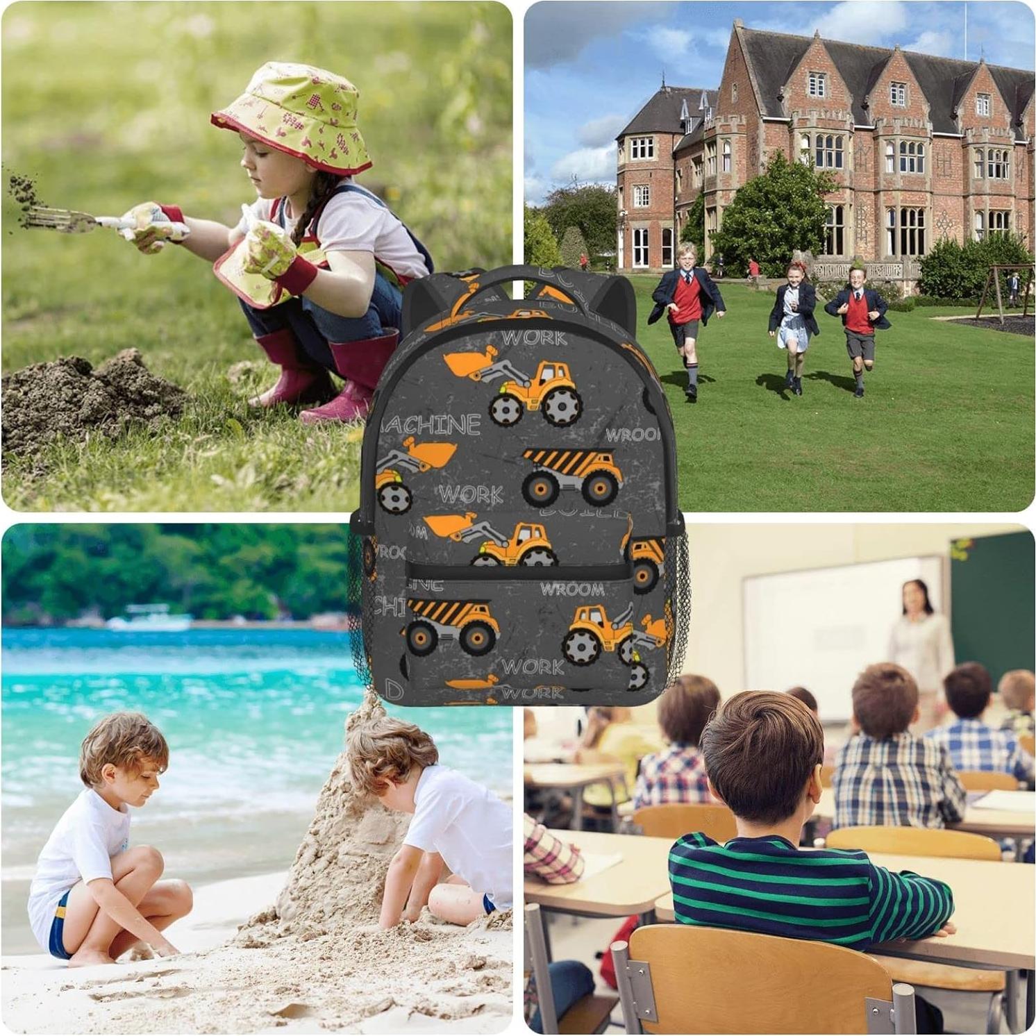 Mochila Infantil Impermeable Camión 34x29x20cm para Niños