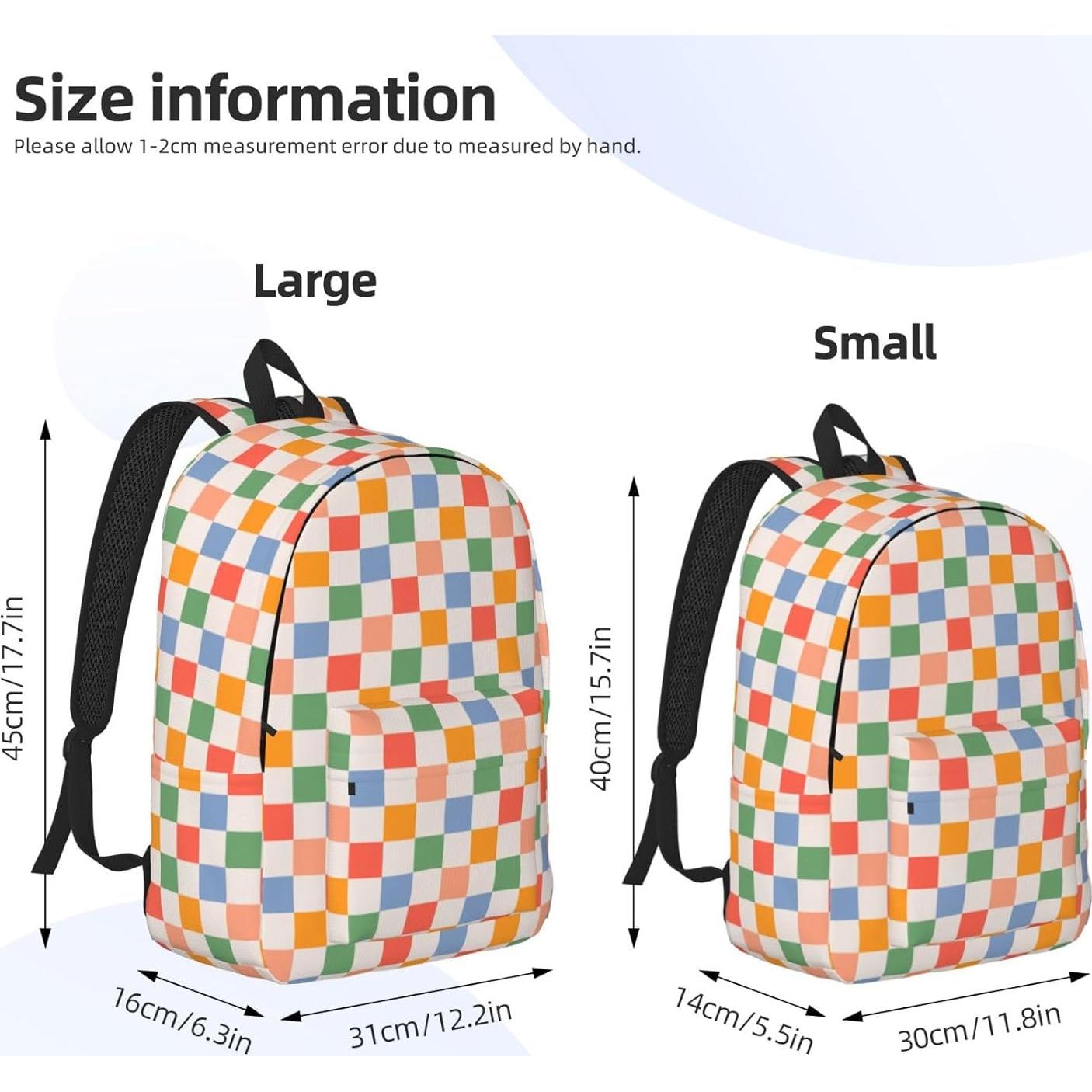 Mochila Lona Retro Vintage 15" GVGOAGL para Niños y Adultos