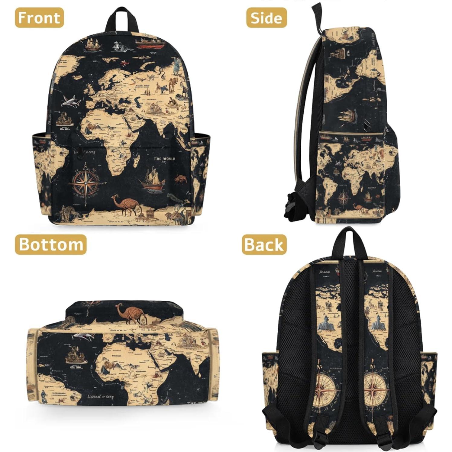 Mochila Infantil PATTERNFUL 15" Mapa del Mundo Resistente