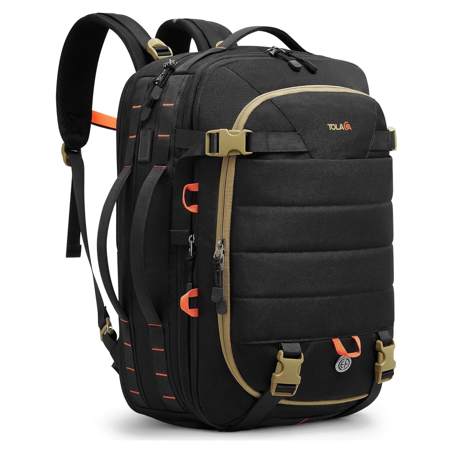 Mochila de Viaje Tolaccea 50L Expandible con Carga USB