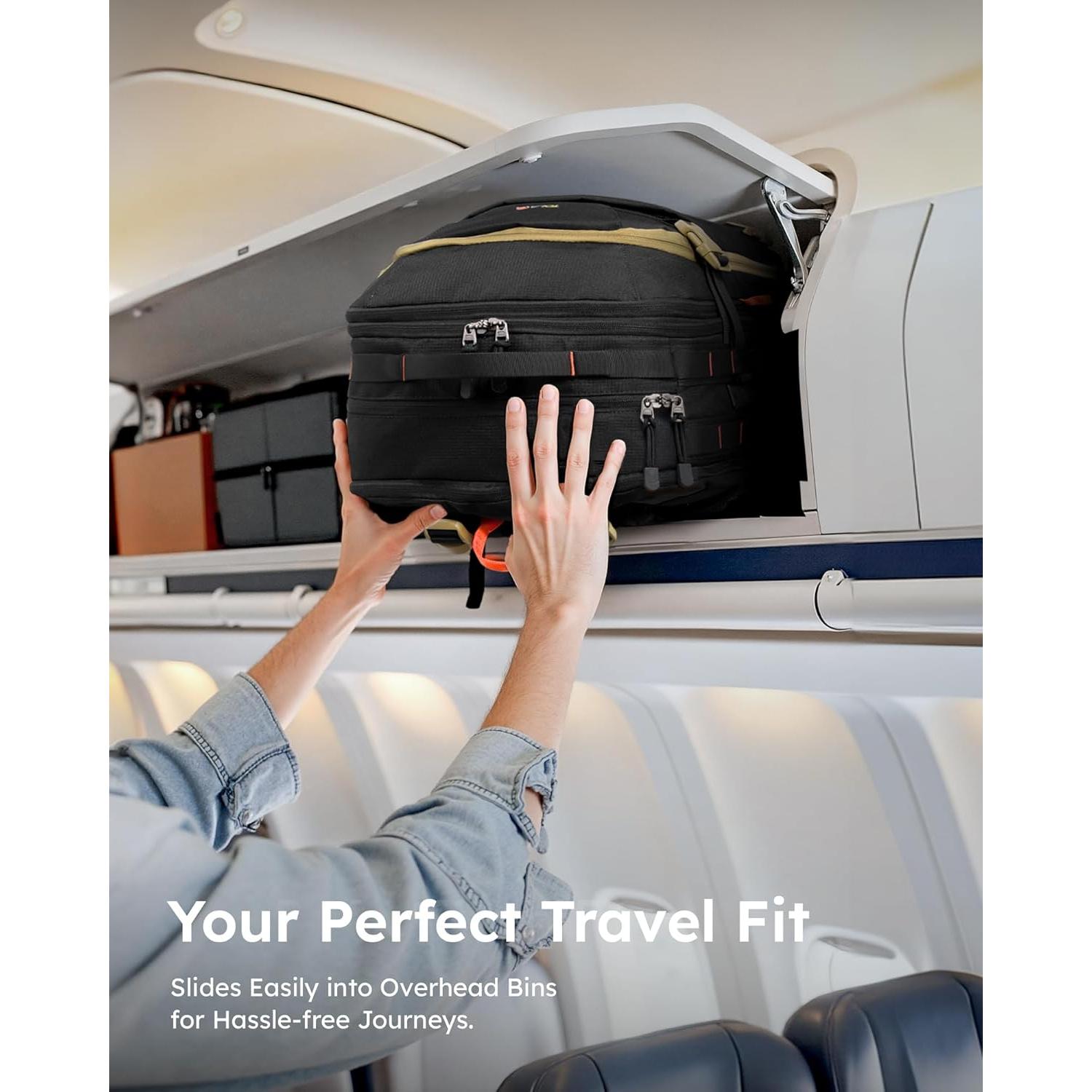 Mochila de Viaje Tolaccea 50L Expandible con Carga USB