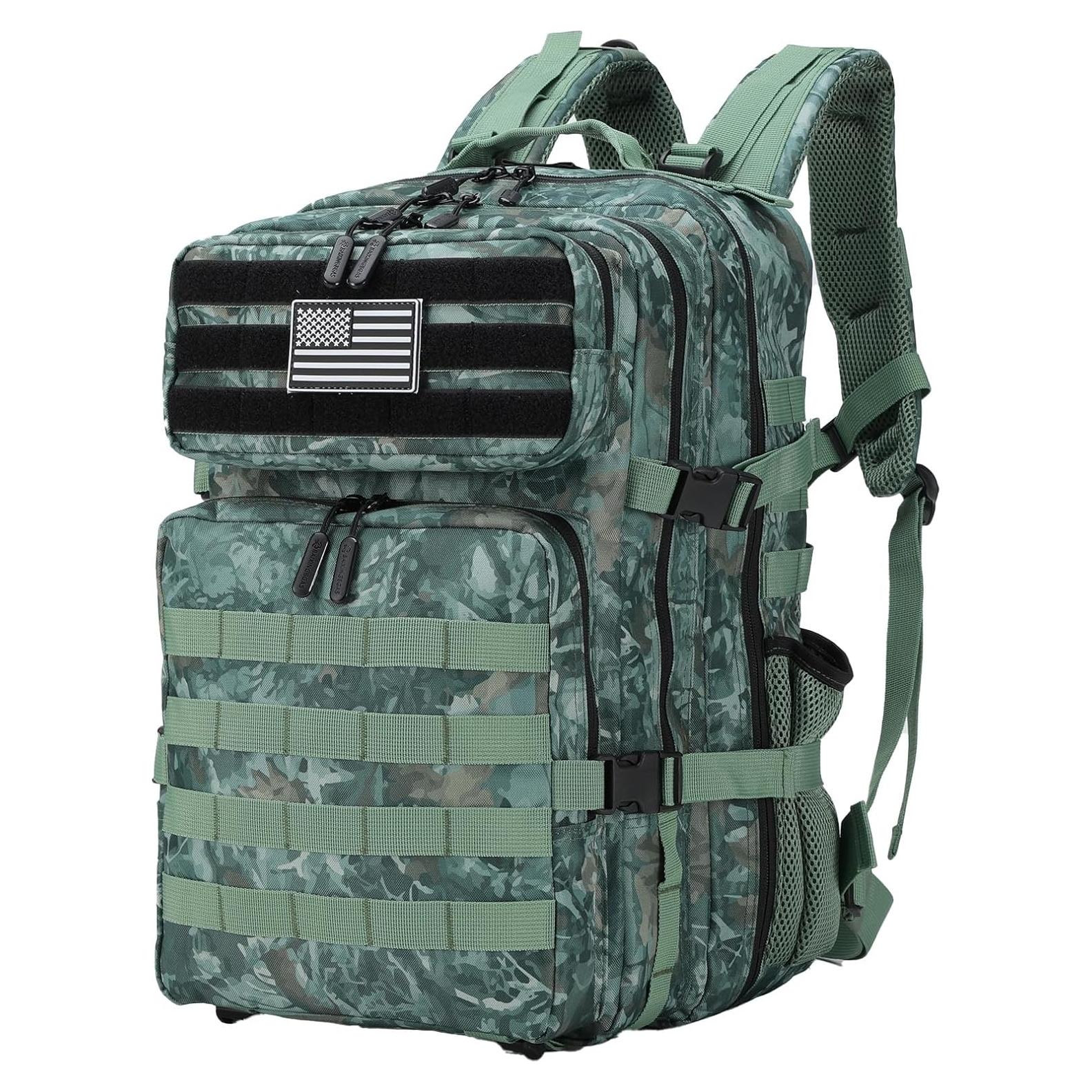 Mochila Táctica Militar BAIXINGBAGS 45L Camuflaje de Selva