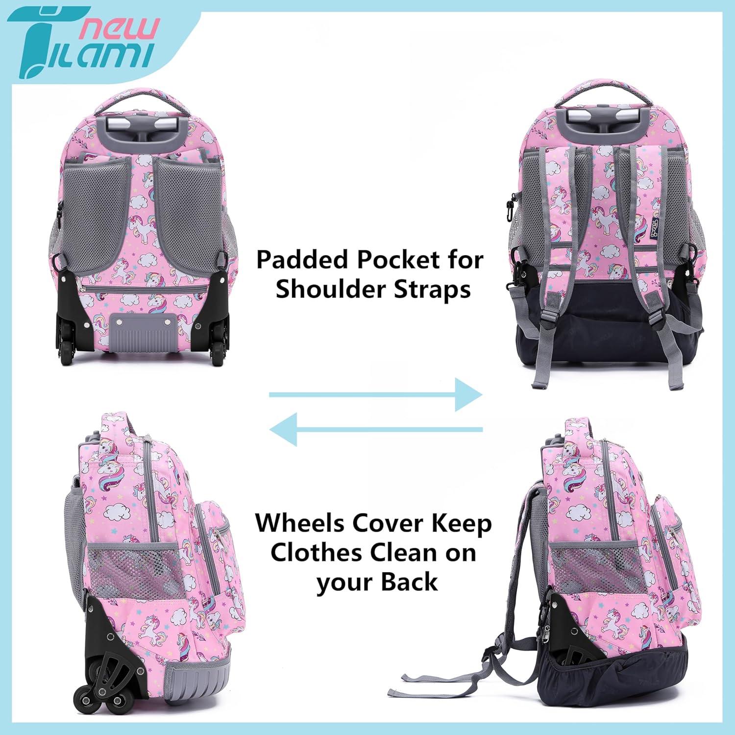 Mochila Rodante 16" NUEVO TILAMI Unicornio para Niños
