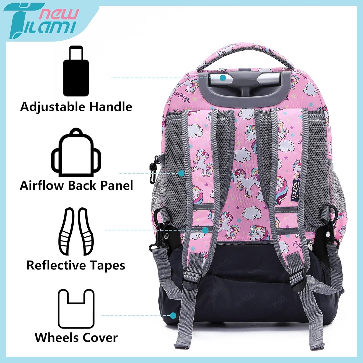 Mochila Rodante 16" NUEVO TILAMI Unicornio para Niños