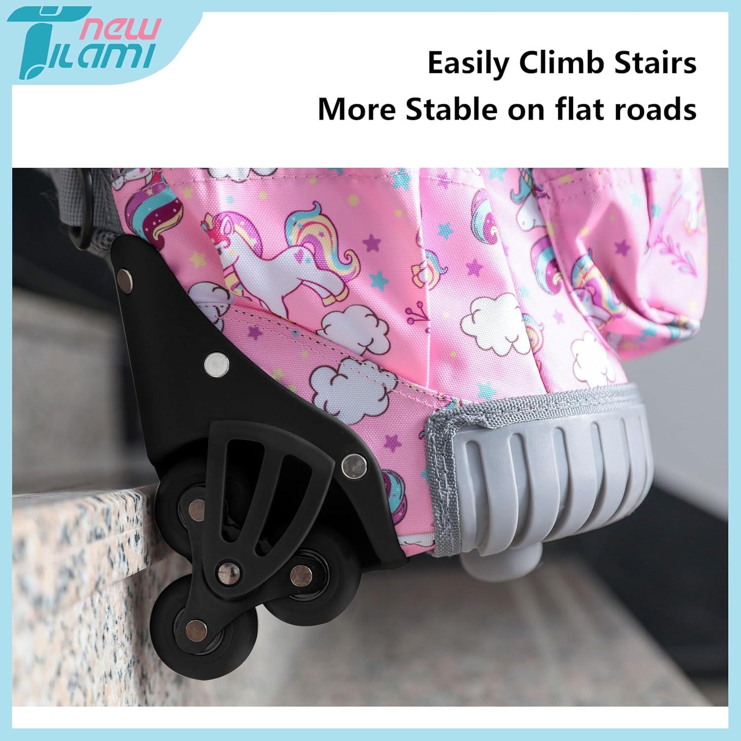 Mochila Rodante 16" NUEVO TILAMI Unicornio para Niños