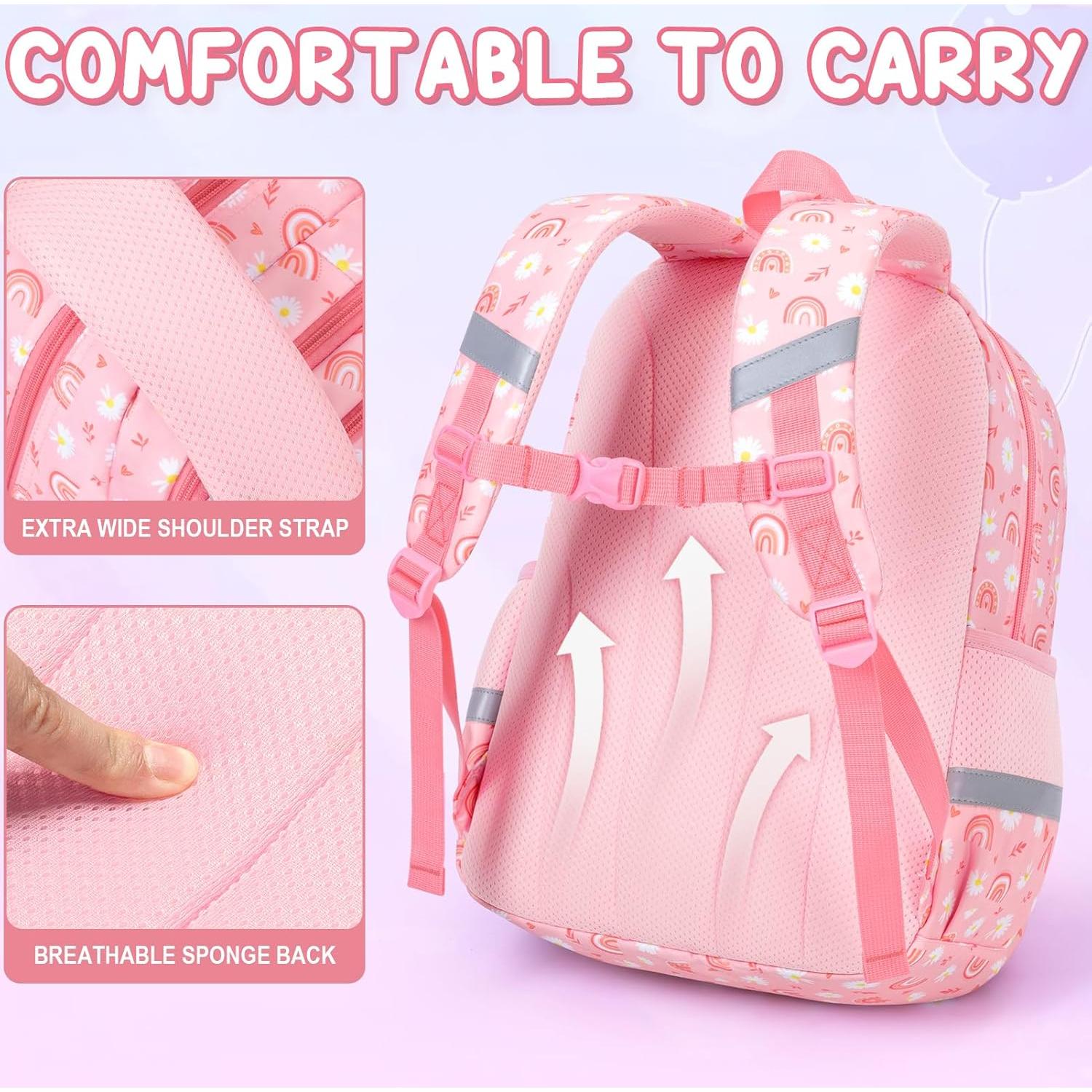 Mochila Escolar Fimibuke 3 en 1 para Niños Camiones Azul