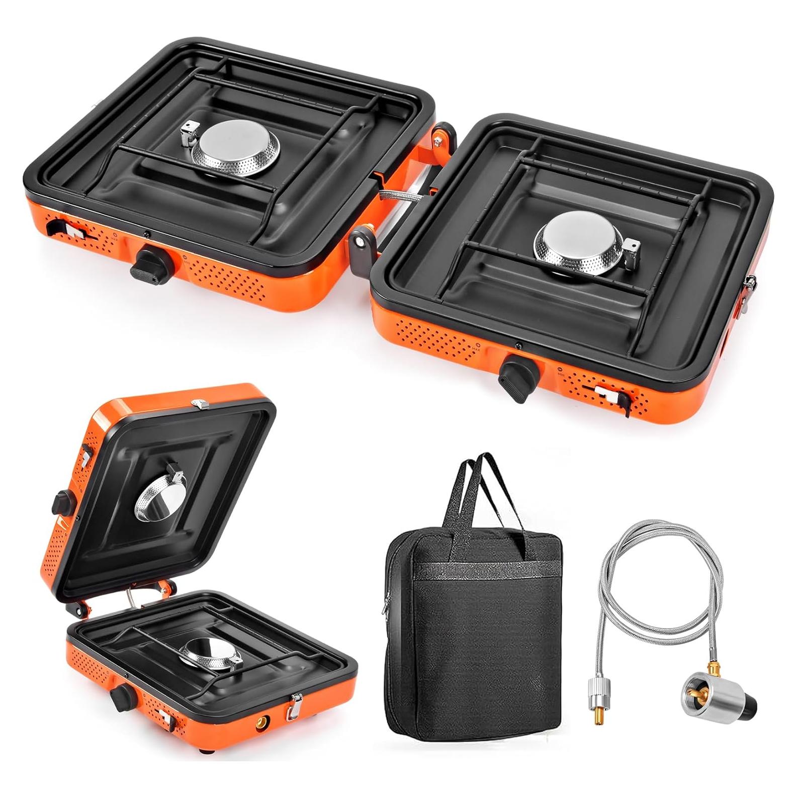 Estufa de Camping GGC 2 Quemadores Plegable 20,000 BTU Propano