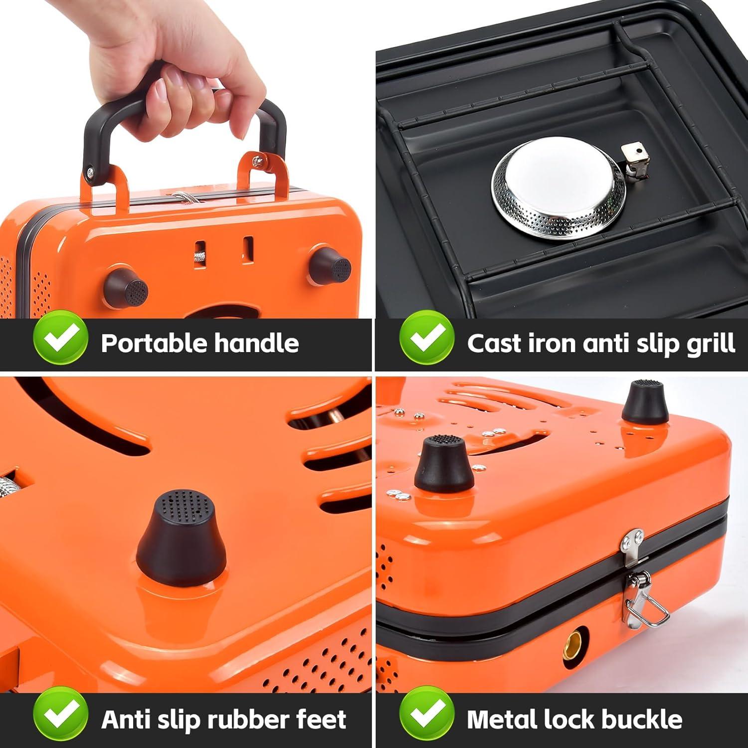 Estufa de Camping GGC 2 Quemadores Plegable 20,000 BTU Propano