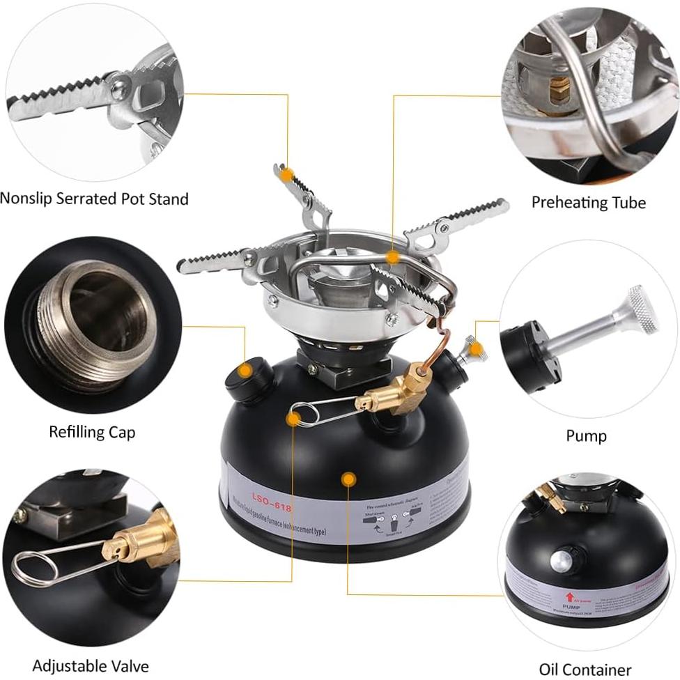 Estufa de Gasolina Portátil Taruor para Camping 0.71kg