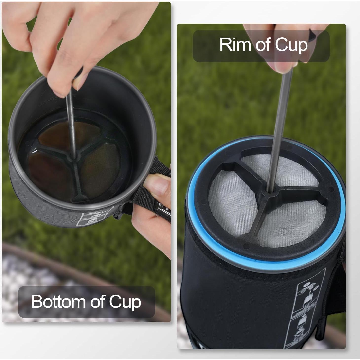 Juego de 2 Prensas Francesas de Silicona ziHenryDa 16cm