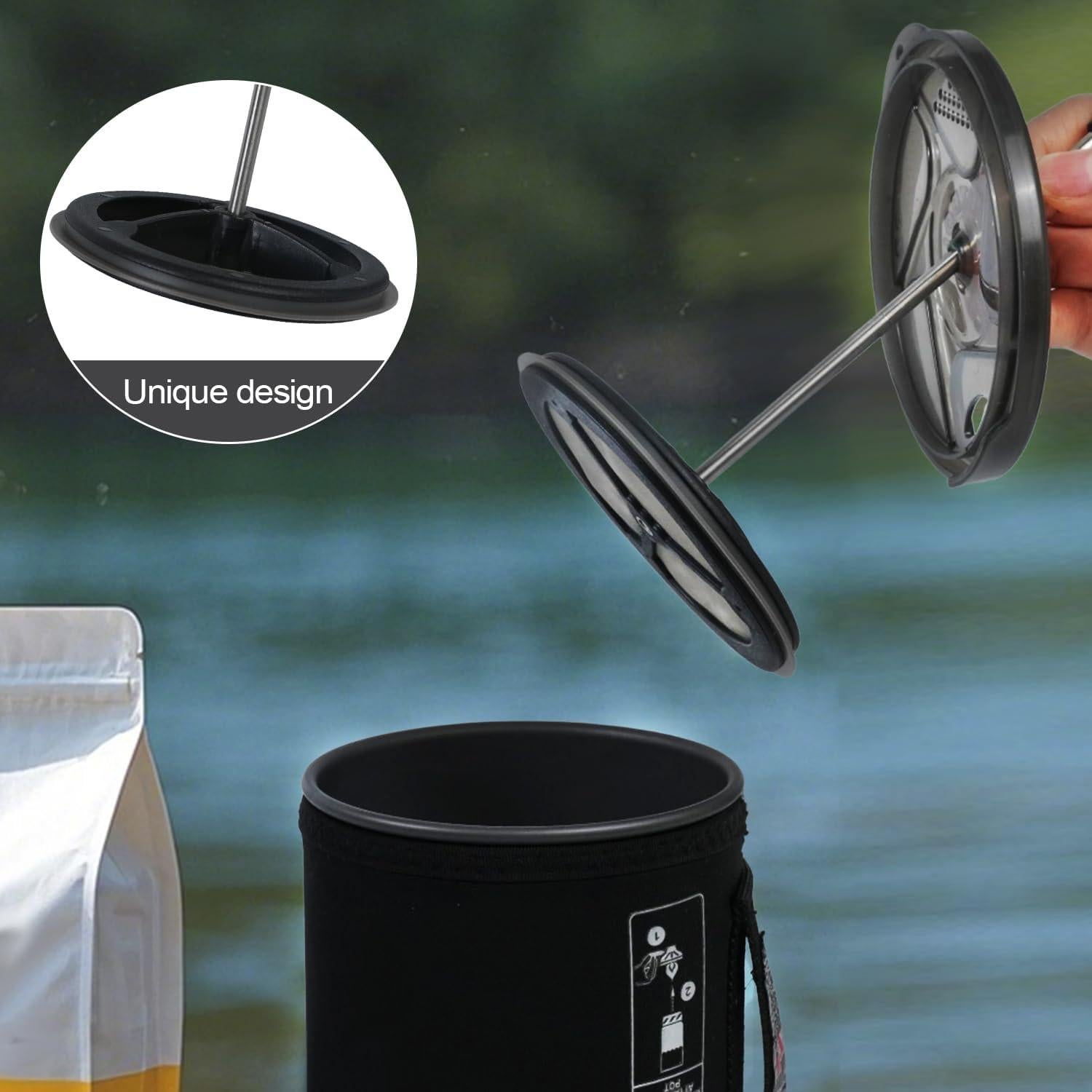 Juego de 2 Prensas Francesas de Silicona ziHenryDa 16cm