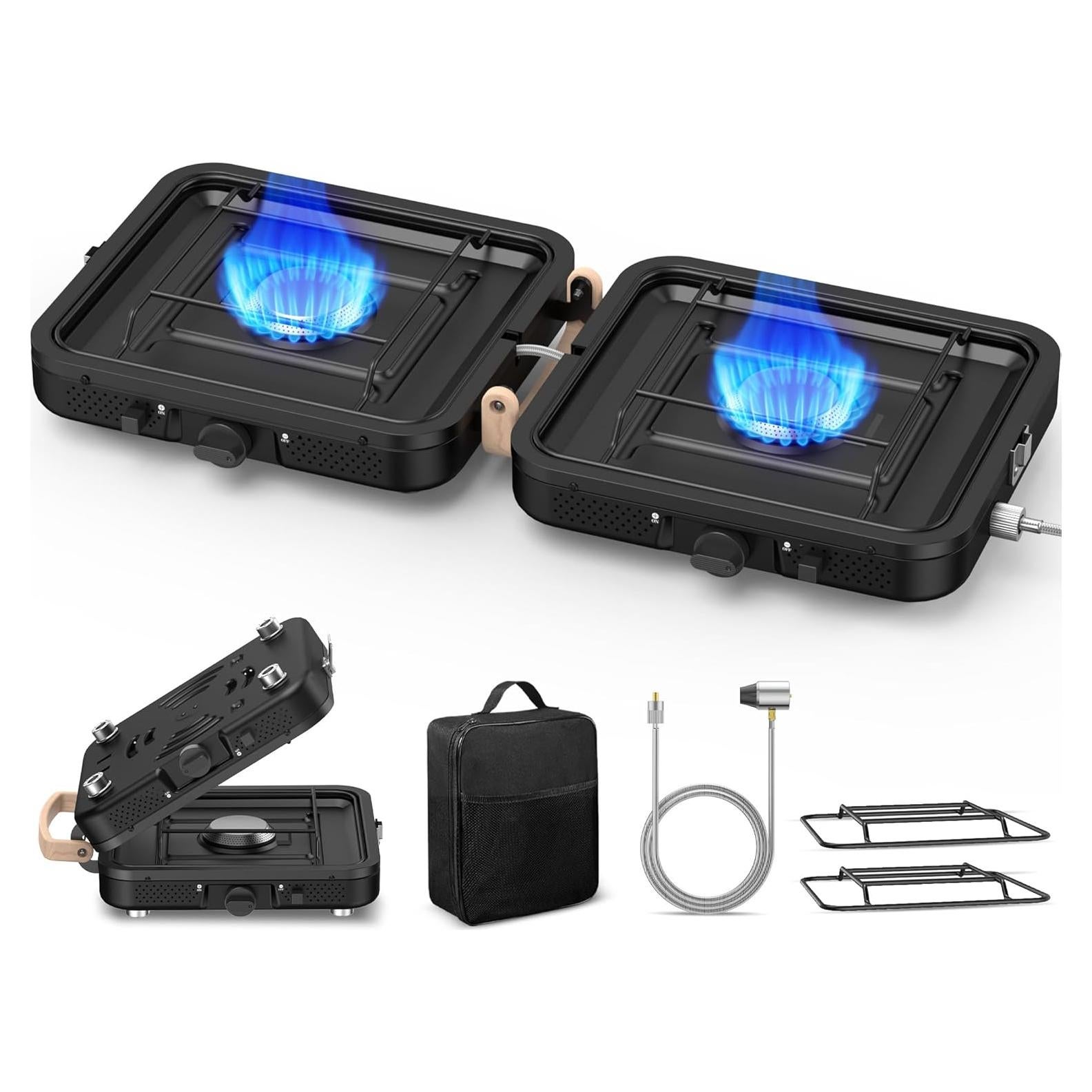 Estufa de Camping de Propano 2 Quemadores KSL01 15000 BTU