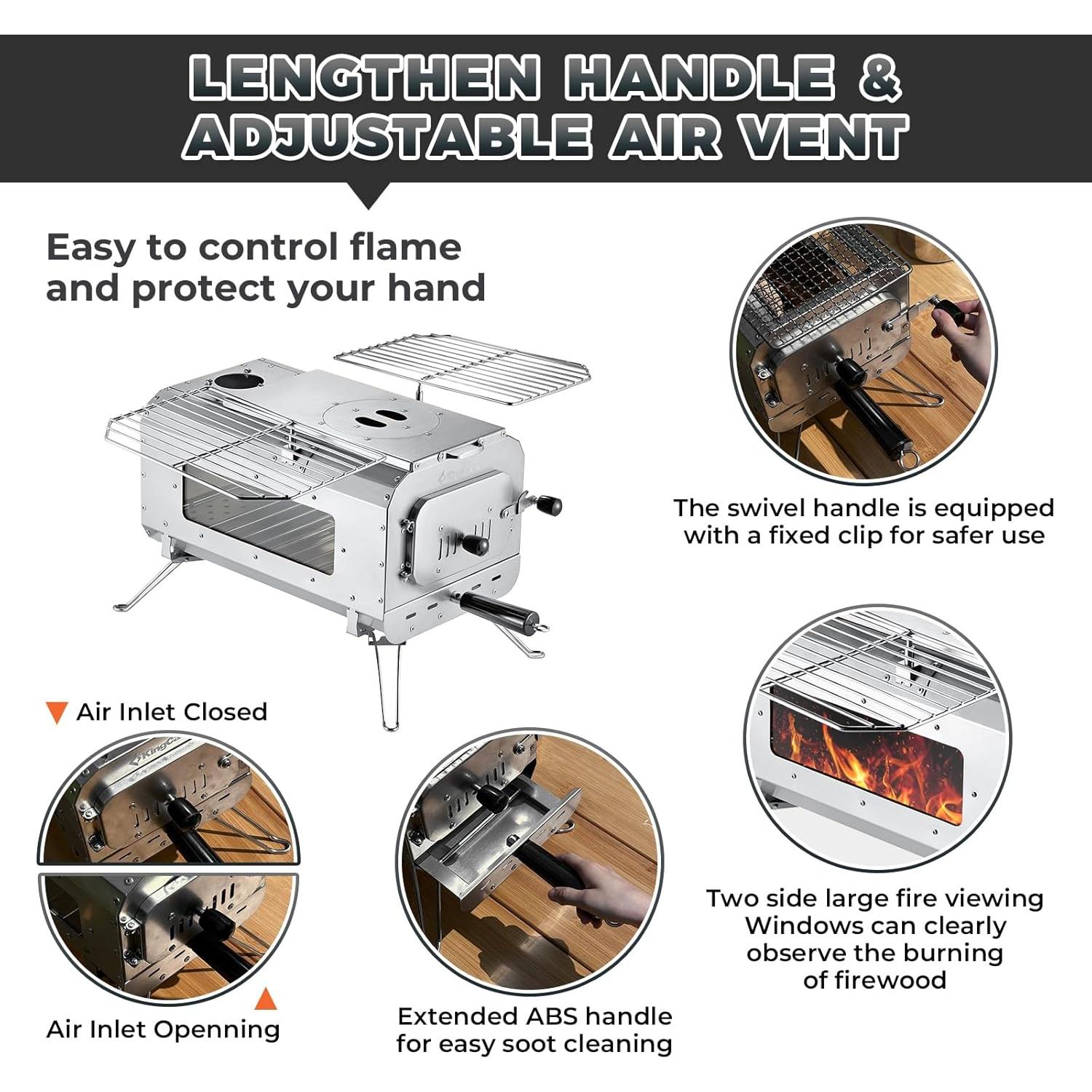 Estufa de Camping KingCamp KA2418 Plegable 11.8 kg
