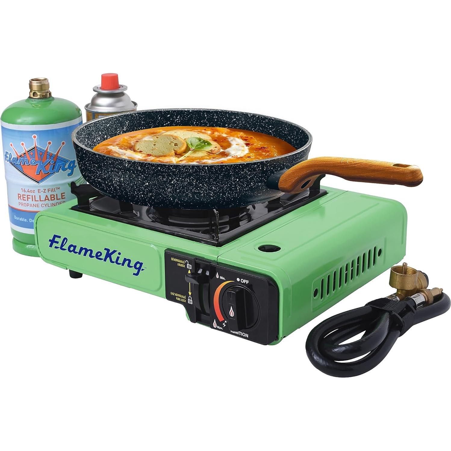 Estufa de Camping Flame King YSNVT-505 Doble Combustible 8000 BTU