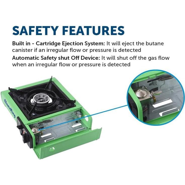 Estufa de Camping Flame King YSNVT-505 Doble Combustible 8000 BTU