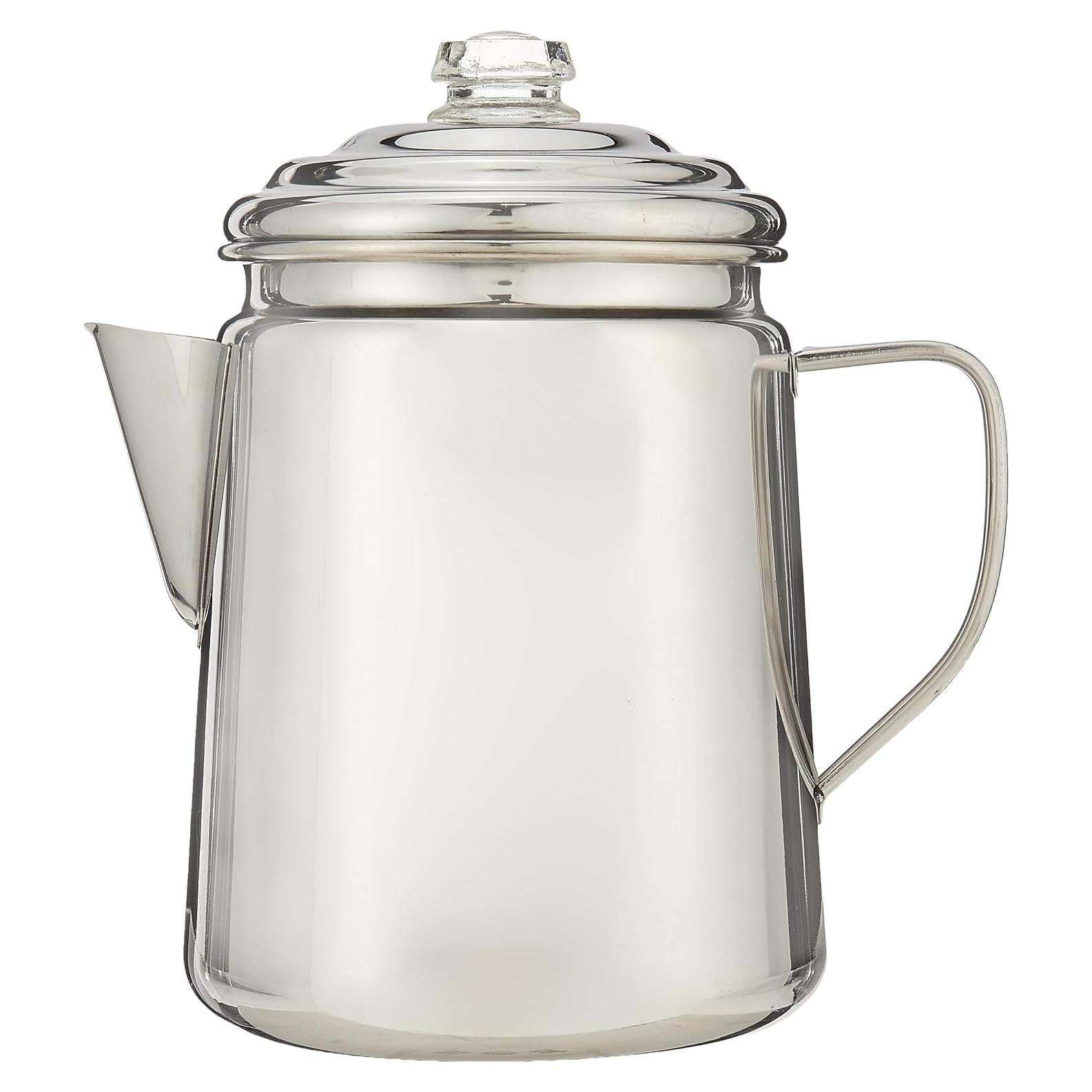 Cafetera Percoladora Coleman de Acero Inoxidable 12 Tazas