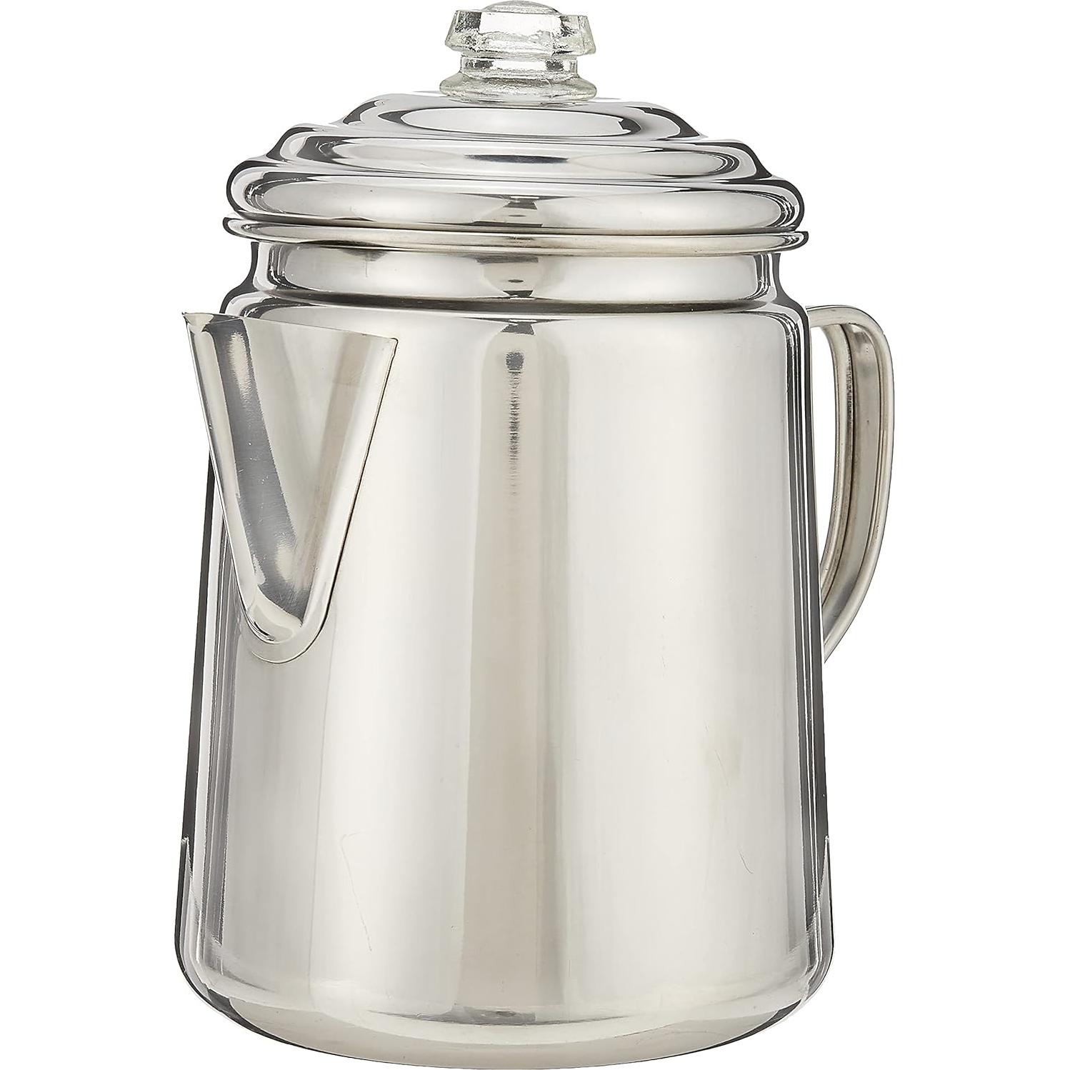 Cafetera Percoladora Coleman de Acero Inoxidable 12 Tazas