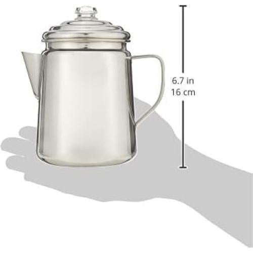 Cafetera Percoladora Coleman de Acero Inoxidable 12 Tazas
