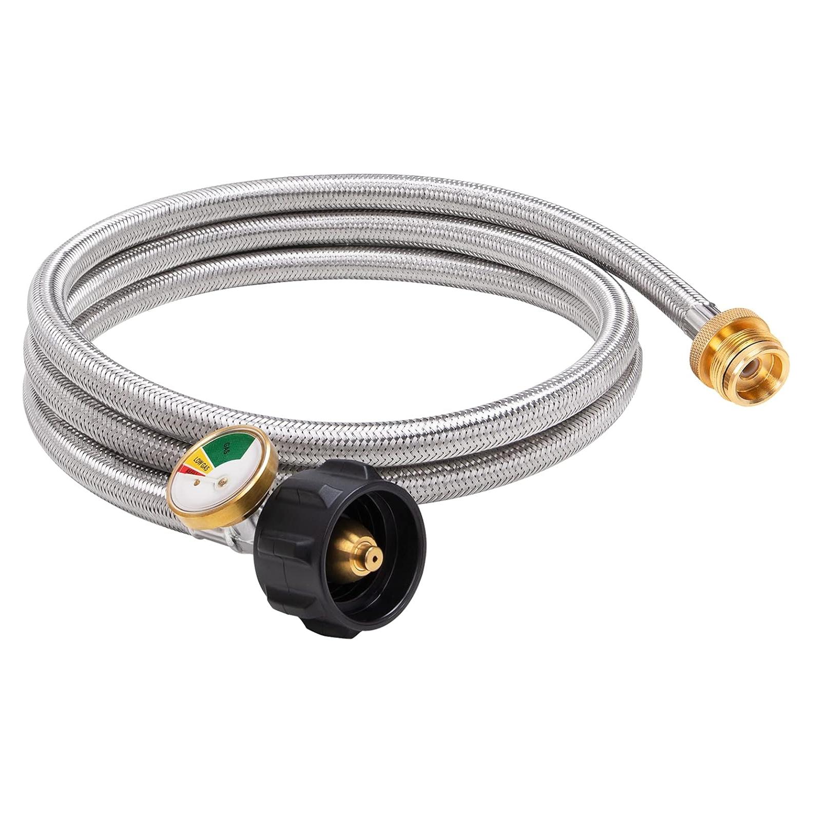 Adaptador de Manguera de Propano 1.83m SHINESTAR con Medidor