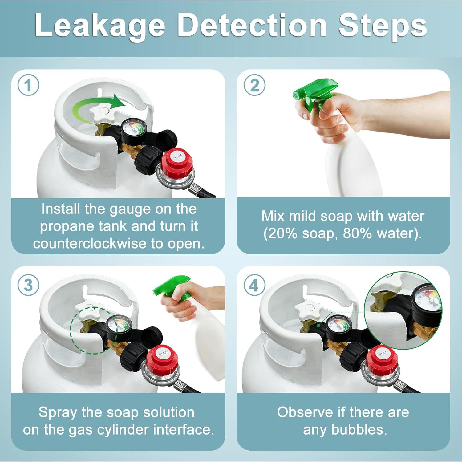 Adaptador de Manguera de Propano 1.83m SHINESTAR con Medidor