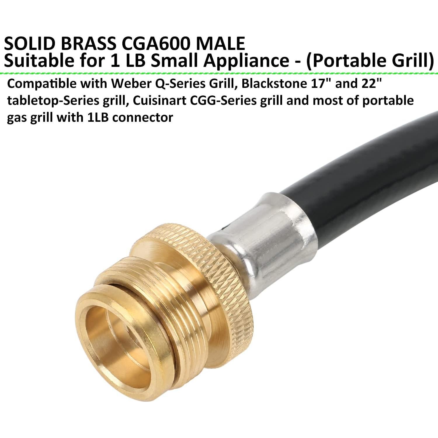 Adaptador de Manguera de Propano STYDDI 4FT con Medidor