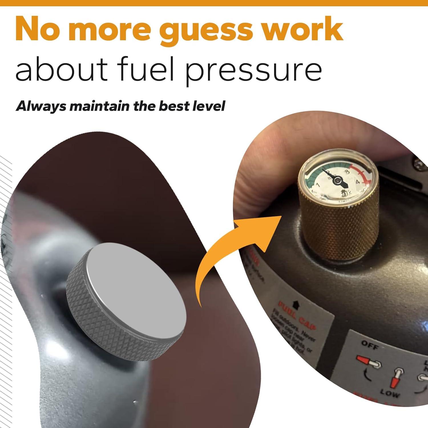 Tapa de Tanque de Gas con Manómetro SUNJIKA para Estufas Coleman