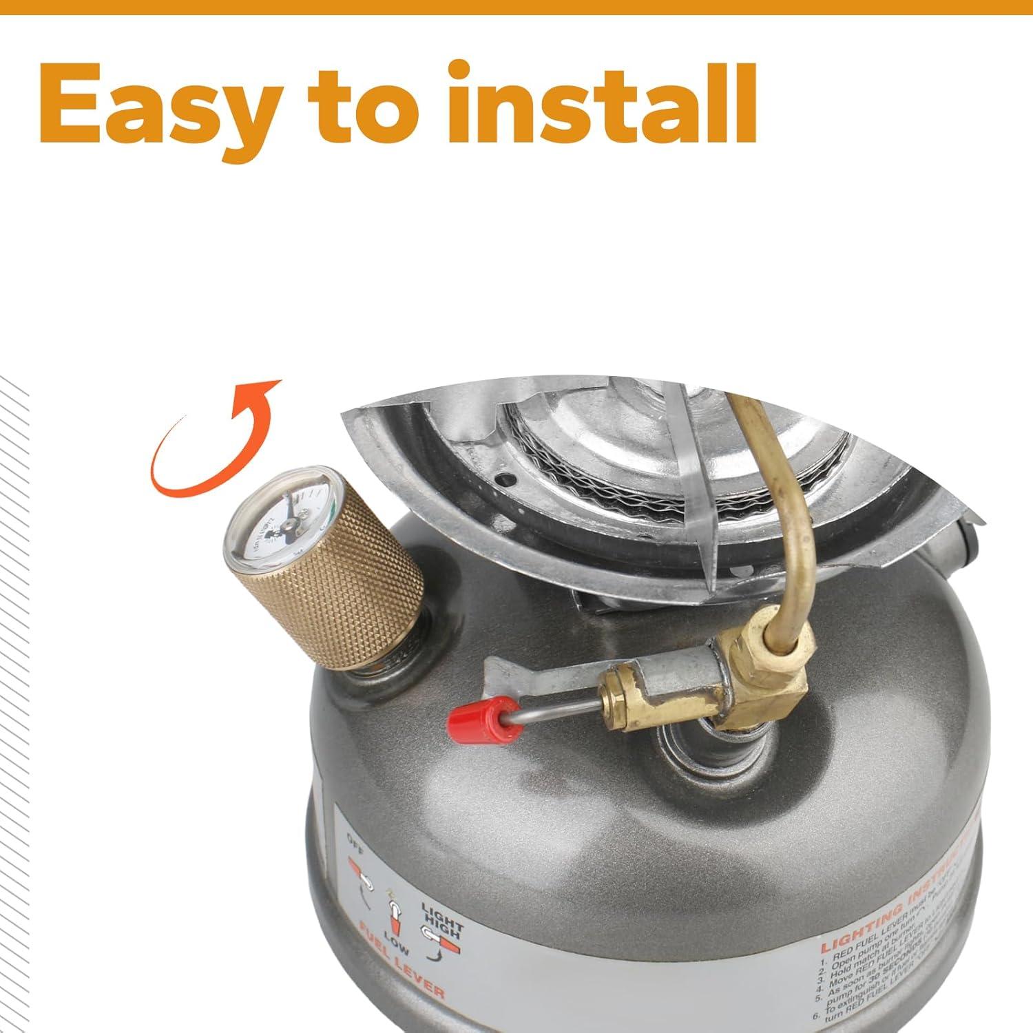 Tapa de Tanque de Gas con Manómetro SUNJIKA para Estufas Coleman