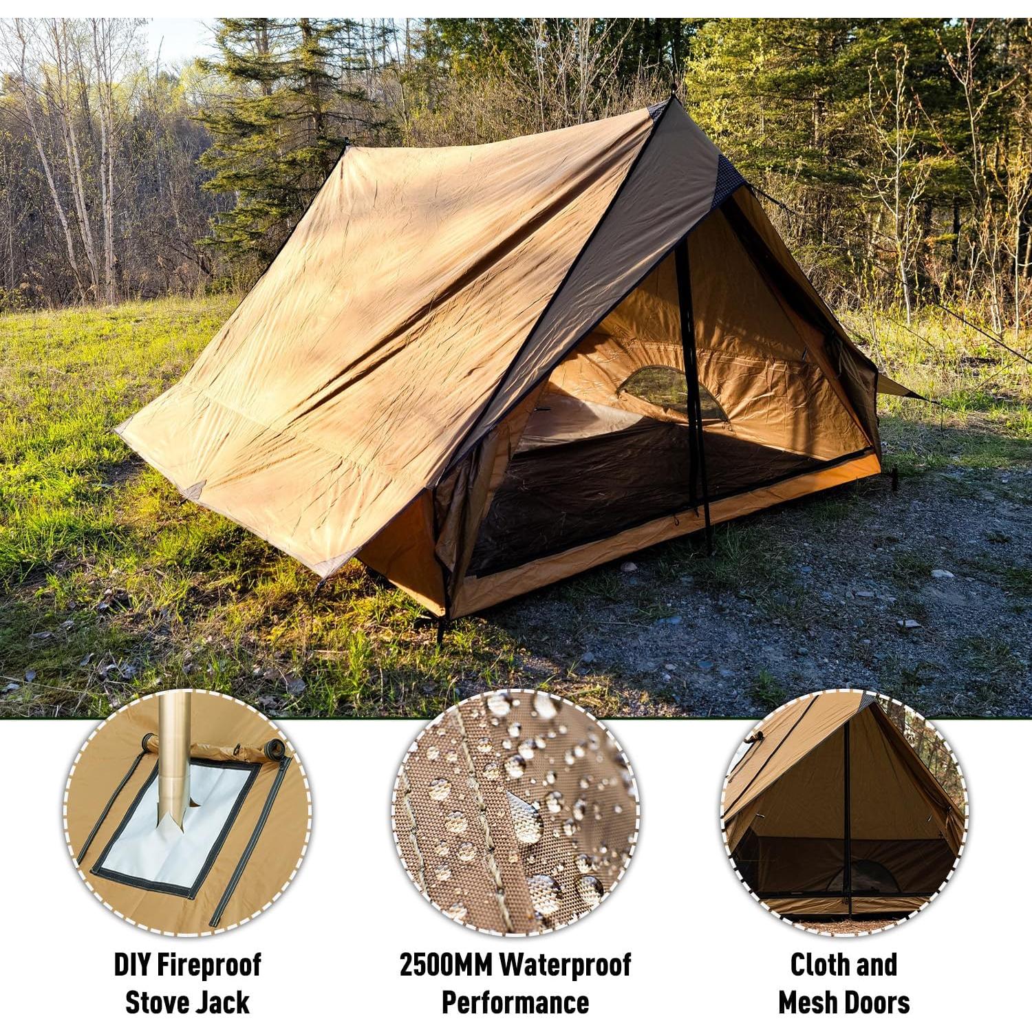 Carpa de Camping POMOLY CHALET 70 Pro 2-3 Personas Impermeable