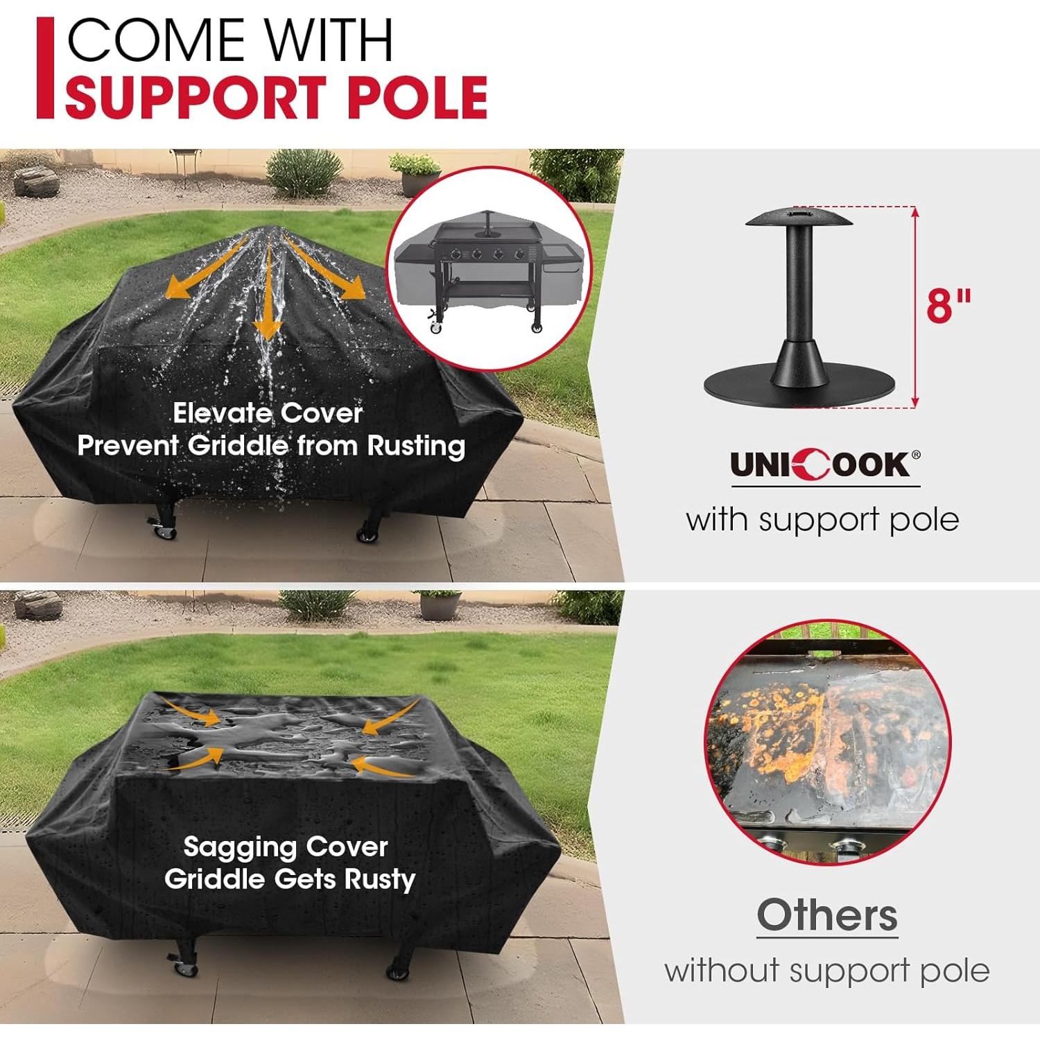 Cubierta de Plancha Unicook 169x57x66cm Impermeable para BBQ