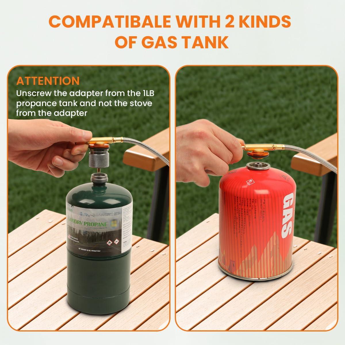 Estufa de Camping Portátil GEEKHOM 6800W Gas Propano Butano