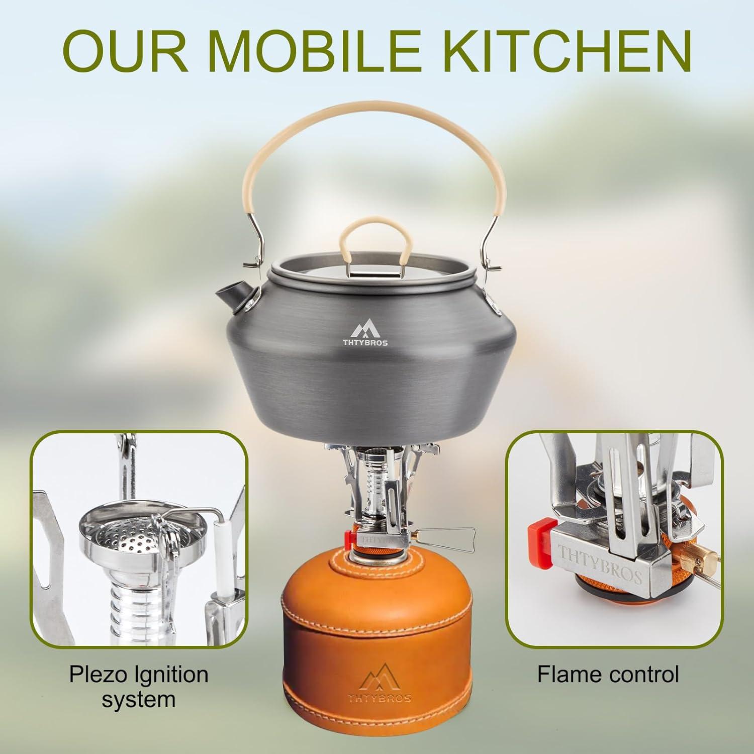 Estufa de Camping Portátil THTYBROS 3000W a Prueba de Viento