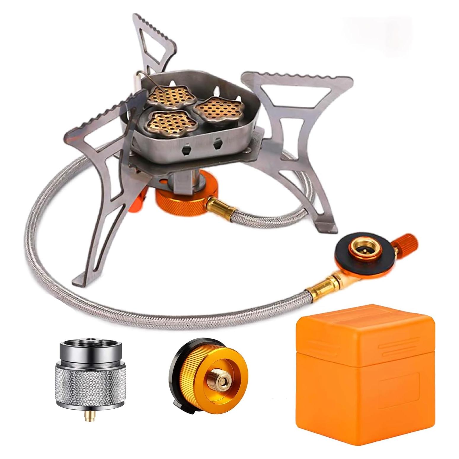 Estufa de Camping SVNVIOZ Plegable 5800W con Adaptadores