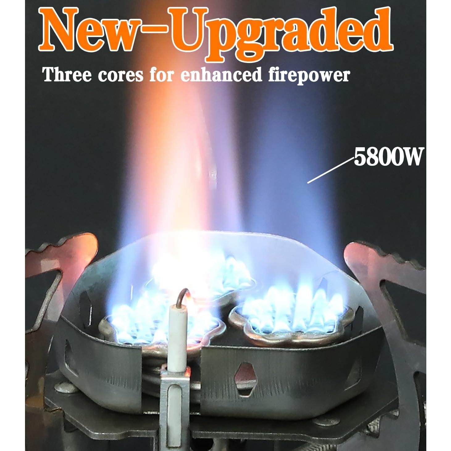 Estufa de Camping SVNVIOZ Plegable 5800W con Adaptadores