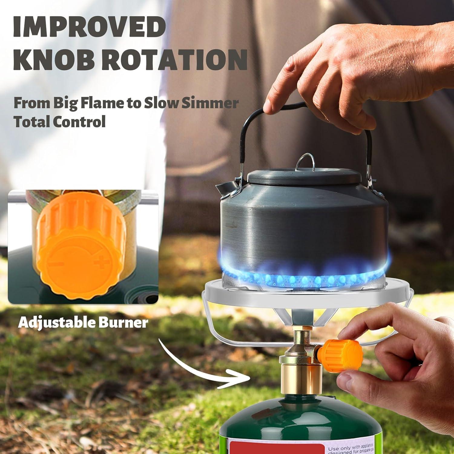 Estufa de Camping de Propano Portátil 1 Quemador Aluminio