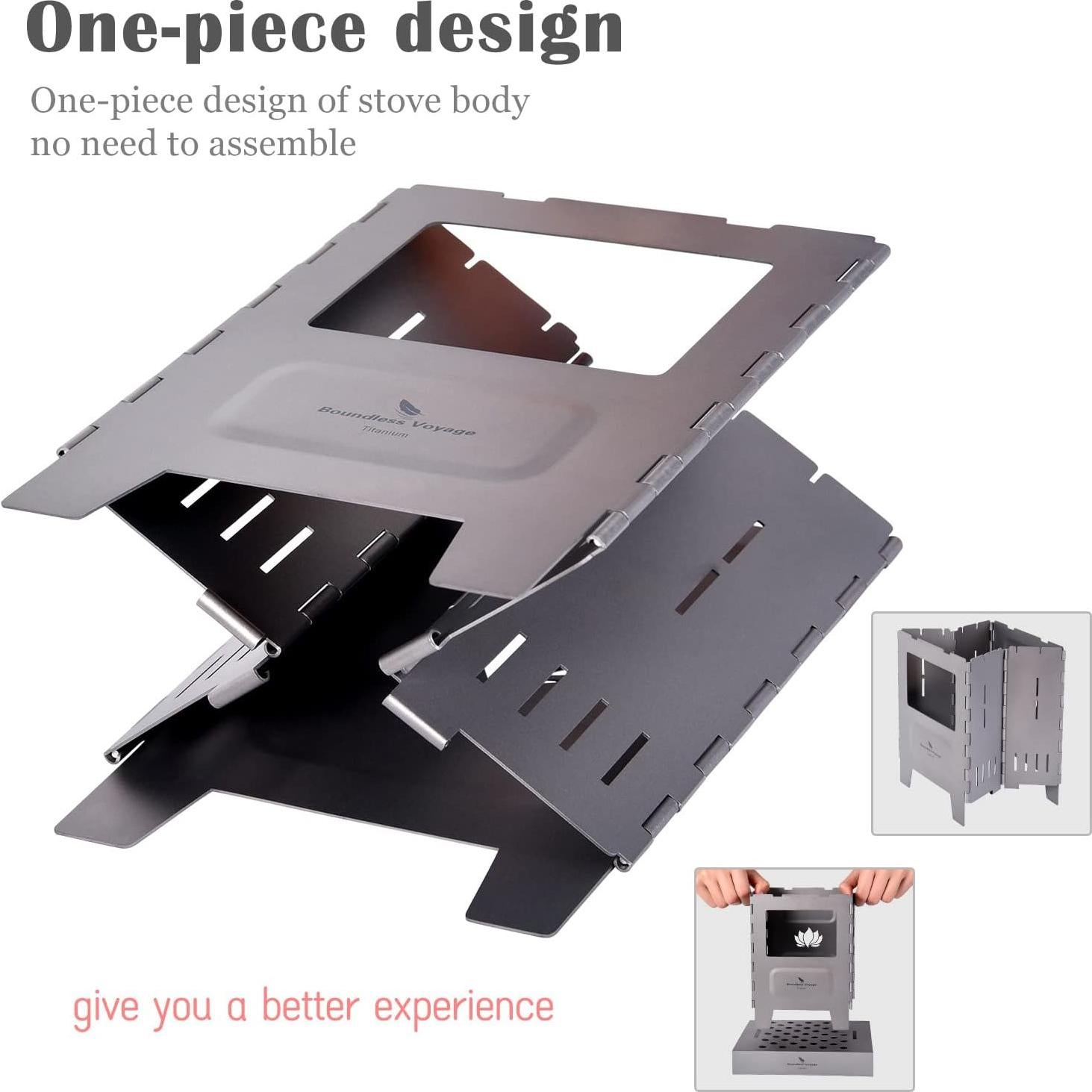 Estufa de Camping Plegable Titanio Boundless Voyage Ti2010C