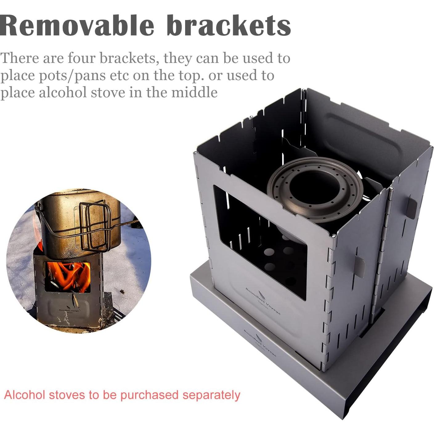 Estufa de Camping Plegable Titanio Boundless Voyage Ti2010C