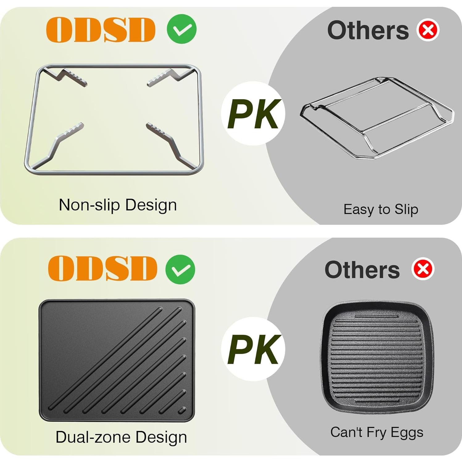 Estufa de Camping ODSD 2 Quemadores 20000 BTU Plegable Verde