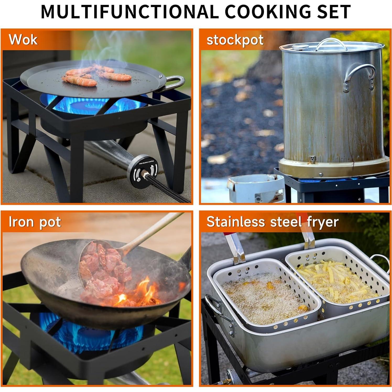 Estufa de Camping Propano SKOK 200,000 BTU 1 Quemador Portátil